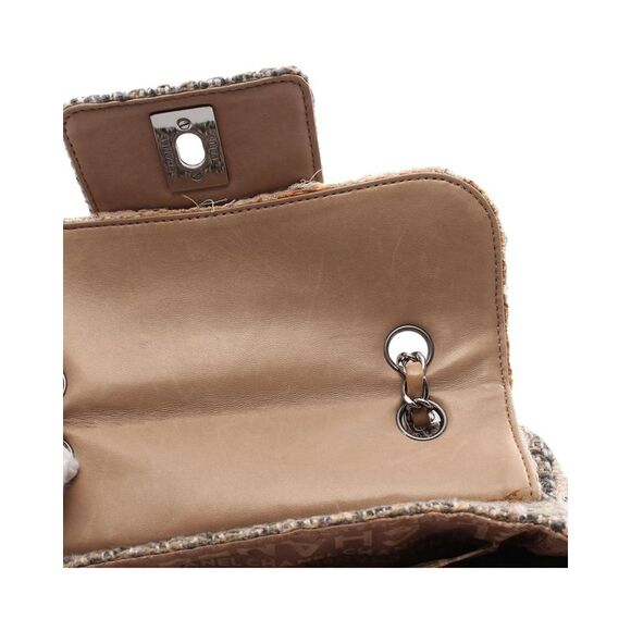 Pre Loved Chanel Tweed Chain Shoulder Bag Women Gray - Picture 6 of 8